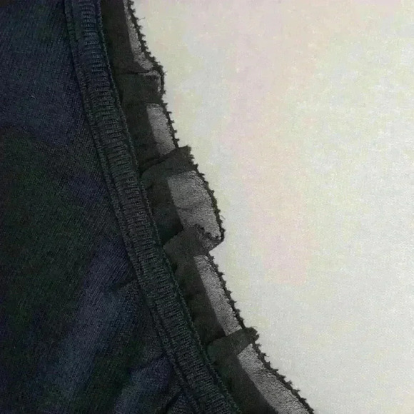 Talbots Black Top Gathered Scoop Ruffles Neckline - Picture 4 of 11